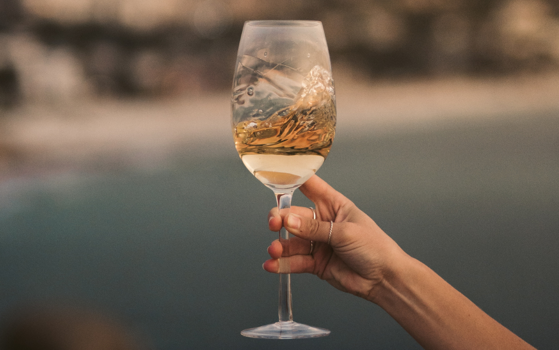 Why not swirl the white wine in the glass?