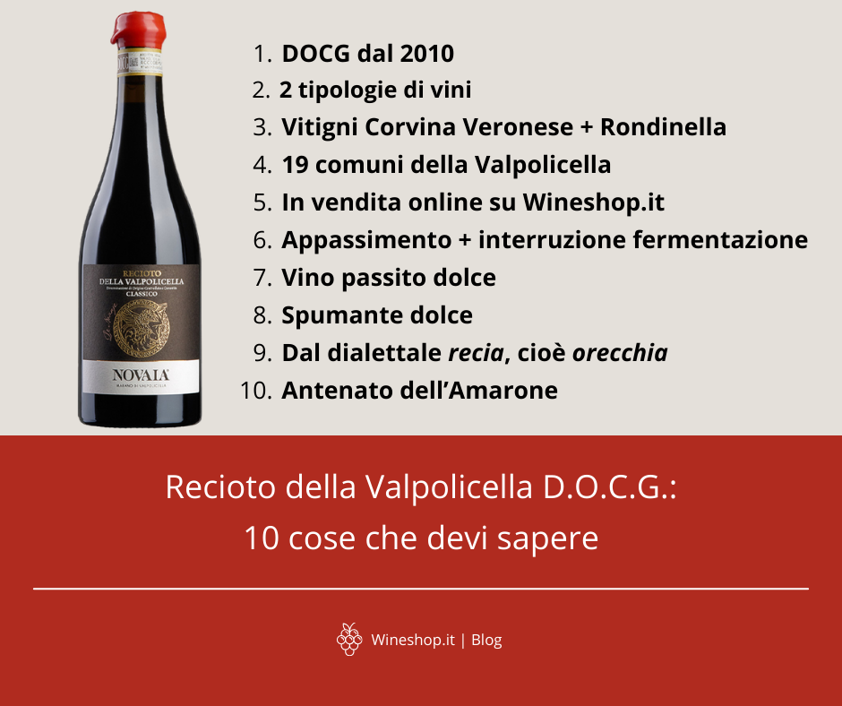 Recioto della Valpolicella D.O.C.G.: 10 cose che devi sapere